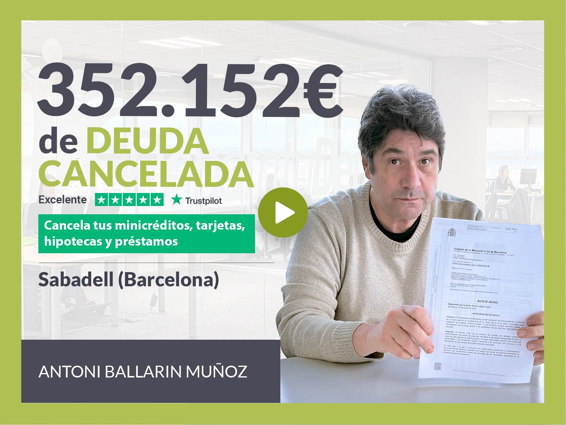 Fotografia Repara tu Deuda Abogados cancela 352.152 € en Sabadell